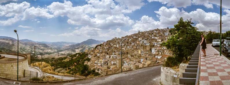 View of Prizzi, Sicily